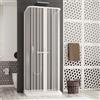 Box Doccia a Soffietto 3 Lati, Apertura Centrale, 70x70x70 cm riducibile, Altezza 185 cm