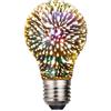Hperu Lampadina per fuochi d'artificio Effetto 3D 3D GIALLO GOLL E27 125LM LED isolato isolato 4, 5 W Bulbo decorativo per la barra della festa Disco KTV