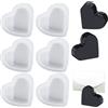 NYTGAH 6 stampi in silicone a forma di cuore, stampi per colata, stampi in silicone per porta biglietti da visita a forma di cuore, stampi in resina epossidica per colata di artigianato, sapone