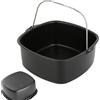 Generico Teglia Torta Friggitrice Ad Aria - Barile Per Torta Friggitrice Ad Aria Quadrato Con Manico, Stampo Per Friggitrices Ads Arias In Acciaio Al Alluminio, Per Casata Pizza Brownies Home Party