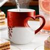 Generico Tazze In Ceramica Magic Che Cambia Colore A Forma Di Cuore | Tazze Da Caffè Con Manico A Forma Di Cuore Dal Design Termocromico Magic Reveal,per Regali Di San Valentin-o, Natale E Festa Della Mamma