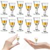 Generisch Set di 12 bicchieri da liquore, mini calici da vino, 10 ml, set di bicchieri da liquore trasparenti per vodka, cocktail, liquori