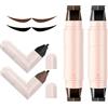 Generico 2Pezzi Set Di Matite Eyeliner in Gel, Nero E Marrone Eyeliner Stamp, Matitas Occhi Nera Waterproof, Nero E Marrone, Winged Liquid Eyeliners Stamp, Matitas Eye Liner Nera Pieghevole a Doppia Punta