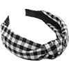 Bongles Tessuto Banda Retro Medio Annodate Accessori Per Capelli Capelli Femminile's Dolce Plaid a Tesa Larga Hairband