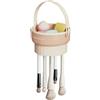 Veki 3 in 1 Tappetini in Silicone per Pulizia Spazzola per Trucco, Pulisci Pennelli Make Up, Detergente per Pennelli da Trucco Pieghevole, Strumento per la Pulizia dei Pennelli da Trucco (Kaki)