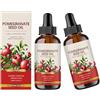Generisch 2 pezzi di olio di semi di melograno idratante per il corpo, puramente naturale, riparazione della pelle secca del viso, spremitura a freddo per la cura della pelle anti-invecchiamento, bottiglia di