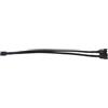 Diheohg Cavo intrecciato a Y da 1 a 2 poli, 3/4 pin, PWM, soffiatore, computer, PC, PC, ventilatore, cavo adattatore