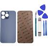Dakexiong 13 Pro Vetro posteriore di Ricambio per iPhone 13 Pro con kit di strumenti di riparazione(Sierra Blu)