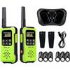 Retevis RT649P IP67 Walkie Talkie Impermeabile, Galleggianti Ricaricabili, Licenza-Libera PMR446, 16CH, Allarme SOS, a Lungo Raggio Walkie Talkie per Adulti Surf Kayak Pesca Caccia Temporale (2 Pz)