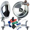 Wipac Kit Di Montaggio Per Lampade A Spot Mini Classiche Chrome Con Staffe E Cablaggio
