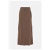 Bazar Deluxe Gonna Midi in Tencel Marrone Tabacco