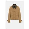 Bazar Deluxe Giacchino Svasato in Cotone Cerato Beige