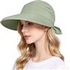 AYPOW Donna Cappello da Sole con Visiera, Tesa Larga Protezione UV Estivo Cappello da Spiaggia, Regolabile Traspirante Cappellino a Secchiello per All'aperto Tennis Viaggi Escursionismo Giardinaggio