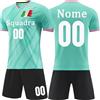OPUTWDF Completo Calcio Bambino Personalizzabile Kit Calzettoni e Ginocchiere, Unisex - Adulto e Bambino Kit Maglietta Calcio Personalizzata