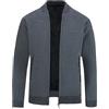 YOUTHUP Cardigan Invernale da Uomo con Cerniera e Tasche in Tinta Unita Giacca in Lana Lavorata a Maglia, Nero, S