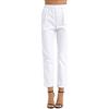 Doomiva Pantaloni da donna OP, da infermiera, in cotone, con elastico in vita bianco M