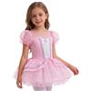 Hansber Bambini Vestito Festa Principessa Bambine Vestiti tutù Bambine Ragazze Vestito tutù Balletto Cha-Cha Ginnastica Spettacolo Teatrale Rosa 7-8 Anni