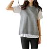 Peosaard Top Senza Maniche in Maglia da Donna, Gilet in Maglia da Donna Girocollo Senza Maniche Maglione Pullover Canotta Grigia, Gilet Maglione Girocollo