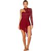 Hansber Danza Classica Donna Vestito da Lirica Moderna da Ragazza da Balletto Leotard Abito da Ballo Ballerina per Dancewear Borgogna XL