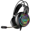 Spirit Of Gamer - ELITE-H10 - Cuffie nere Audio Pro Gamer - - Microfono flessibile - HP 40mm - USB 2M - Son Surround 7.1 Virtual - RGB