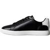 Calvin Klein Donna Sneakers con Suola Preformata Low Moire in Pelle, Nero (Black/Bright White), 39