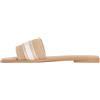 Tommy Hilfiger Donna Sandali Flat Mule Webbing con Fascetta in Tessuto, Beige (Safari Canvas), 38