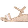 Tommy Hilfiger Espadrillas da donna Mid Wedge Espad Webbing FW0FW09230 con zeppa, cachi (tela Safari), 3,5