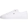 Tommy Hilfiger Donna Sneakers in Tela Foxing con Lacci, Blu (Space Blue), 37