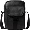 Calvin Klein Uomo Borsa a Tracolla Webbing Strap Slim Flap con Tasca Esterna, Nero (Black/White Webbing), Taglia Unica