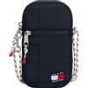 Tommy Hilfiger Bambini Unisex Borsa a Tracolla Wavy Flag Quilted Piccola, Blu (Space Blue), Taglia Unica