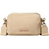 Calvin Klein Donna Borsa a Tracolla Webbing Strap Canvas Pocket Camera Bag Piccola, Beige (Khaki Canvas), Taglia Unica