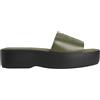Calvin Klein Donna Sandali con Zeppa, Verde (Deep Lichen Green), 41
