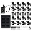 Retekess T130Pro Audio Tour Guide System, Riduzione del Rumore Migliorata, Cuffie per Guida Turistica Whisper, 160m, Standby 30H per Turismo, Visita Fabbrica (1 Trasmettitore 20 Ricevitori)