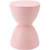 LiebeWH Sgabello a Forma di Clessidra Tavolino Rotondo per Uso Domestico per Bagno, Soggiorno e Camera da Letto (Rosa)