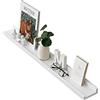 Gieanoo Mensola sospesa bianca, 50 cm in legno di quercia, espositore da parete per spezie, mensola decorativa da parete per radiatore, facile da installare, per camera da letto, cucina, soggiorno,