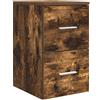 vidaXL Armadio Bagno In-between Rovere Fumo 30 x 35 x 50 cm, Mobile da bagno elegante, arredamento moderno, salvaspazio efficiente, organizer in legno contemporaneo