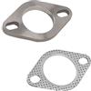 Aramox Kit di Collegamento Flangia di Scarico Universale, 2 Bulloni Flangia Tubo di Scarico Turbo da 2 Pollici e Guarnizione per Intestazioni Catback Tubo di Scarico