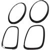 EVGATSAUTO Cornice del Fanale Posteriore, 4 Pezzi di Ricambio per Faro Posteriore Nero Lucido per F55 F56 F57 One S JCW 2014+