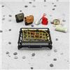 Portapacchi da Tetto Fuoristrada Rete Rettangolare Portapacchi Metallico Nero