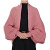 LNBLAKBXBD Scialli e Mantelle Morbidi da Donna con Maniche, Scialli Lavorati all'Uncinetto (Pink,One Size)