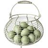Generico Cestino Per Uova In Metallo, Rotondo Rustico Cestino Portauova Gallina In Filo Metallico, Vintage Cesto Per Uova Con Manico, Cesto Raccolta Uovas Per Decorazione Portaoggetti Cucina Fattoria