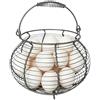Generico Cestino Per Uova In Metallo, Rotondo Rustico Cestino Portauova Gallina In Filo Metallico, Vintage Cesto Per Uova Con Manico, Cesto Raccolta Uovas Per Decorazione Portaoggetti Cucina Fattoria