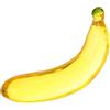 Cabilock Statua artificiale a banana in vetro, decorazione da tavolo realistica, salvaspazio e infrangibile, per scrivania e decorazione della casa