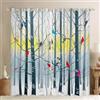 Homemissing Tende colorate per alberi di Natale tende per finestre renne tende per finestre camera da letto soggiorno animali invernali cervi trattamenti, natura W52 x L63