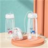 Generico 2pcs Biberon Anti Coliche A Mani Libere, 240ml Biberon Latte Ciuccio Flusso Rapido Regolabile Con Cannuccia Tettarella, Biberons Allattamento 3 In 1 A Collo Largo A Tenuta Stagna Silicone