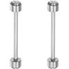 SEIWEI 2 pezzi Argento/Oro Rosa/Oro Rosa/Orologi Tubi Acciaio Inox Per Avvitare Cinturini Orologi Utensili di Riparazione Accessori Orologaio, argento, 16 mm