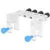 Cuque Vendite Pazze Supporto per tubo per acquario in acrilico, con 6 viti ad alta trasparenza Supporto per tubo flessibile per acqua da 3,1 x 2,2 x 1,8 pollici, portatile facile da pulire per tubo fless