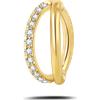 NovaNavel Piercing ombelico cerchietto one side luxury bianco in oro