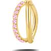 NovaNavel Piercing ombelico cerchietto one side luxury rosa in oro