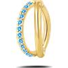 NovaNavel Piercing ombelico cerchietto one side luxury acquamarina in oro